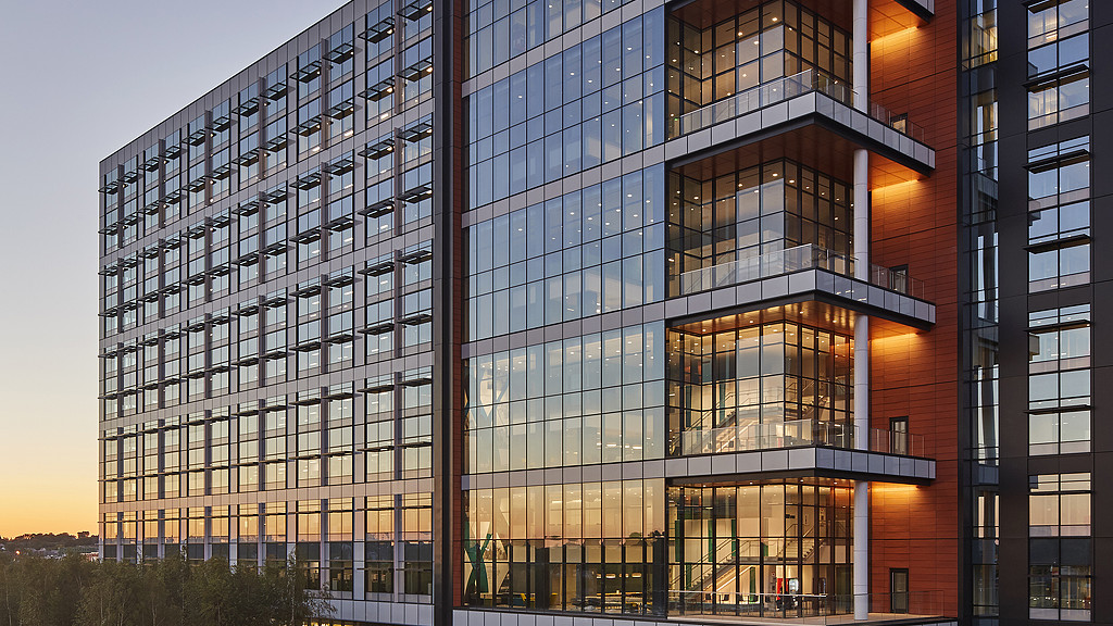 Mass General Brigham Administrative Campus building exterior.