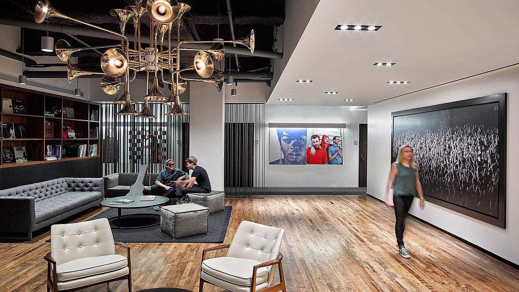 Warner Music Group headquarters common area.