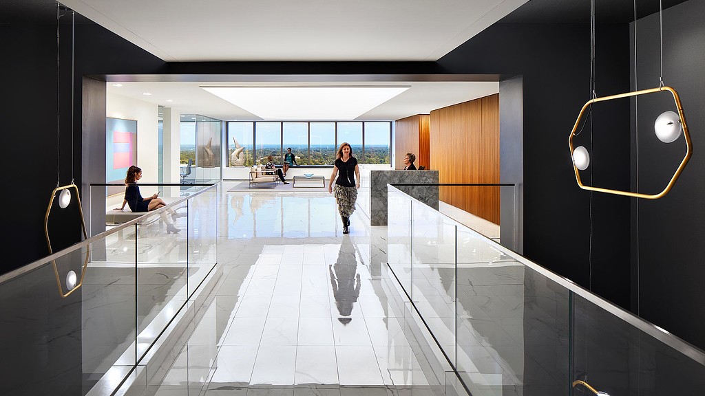 A group of people in a room.