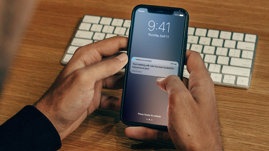 A person holding a phone.