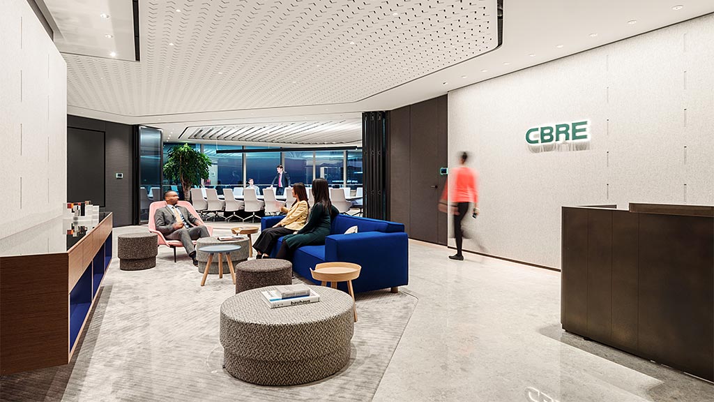 CBRE Beijing office lobby seating