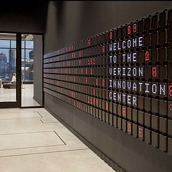 Digital installation at Verizon entrance