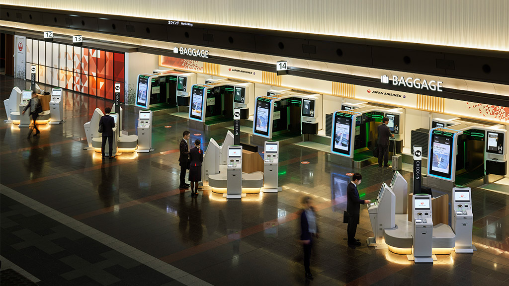 Japan Airlines check-in area