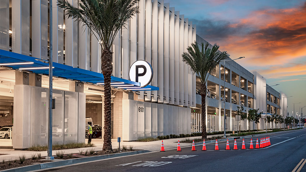 LAX Economy Parking Garage exterior