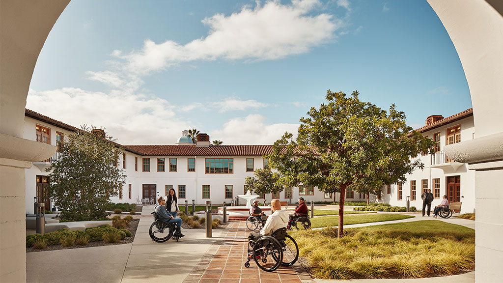 Rancho Los Amigos Harriman Building courtyard