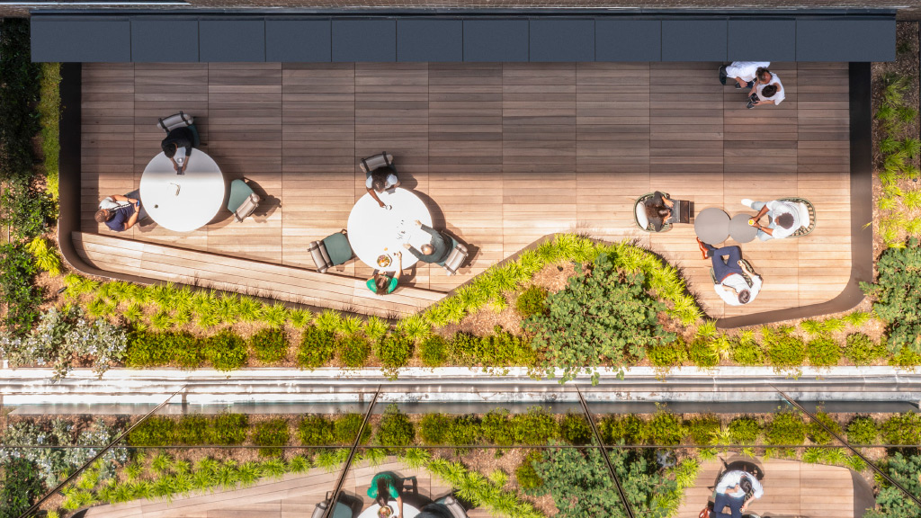 Gensler Washington DC terrace view from above